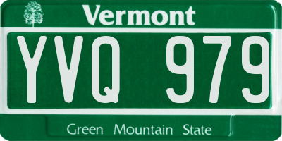 VT license plate YVQ979