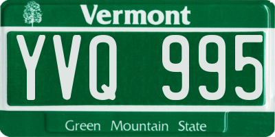 VT license plate YVQ995