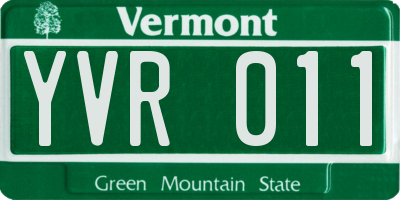 VT license plate YVR011