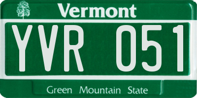 VT license plate YVR051