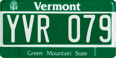 VT license plate YVR079