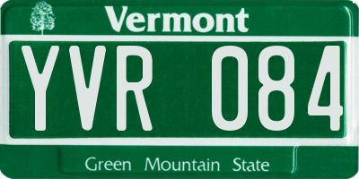 VT license plate YVR084