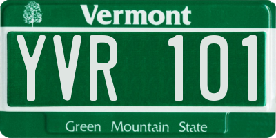VT license plate YVR101