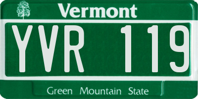 VT license plate YVR119