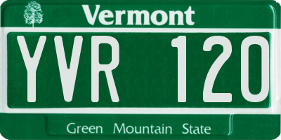 VT license plate YVR120