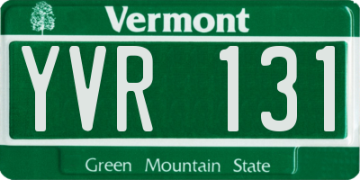 VT license plate YVR131