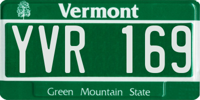VT license plate YVR169