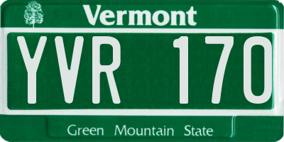 VT license plate YVR170