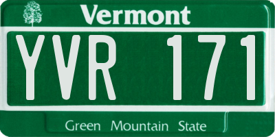 VT license plate YVR171