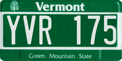 VT license plate YVR175