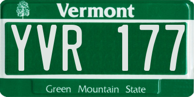 VT license plate YVR177