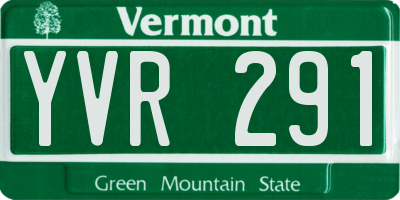 VT license plate YVR291