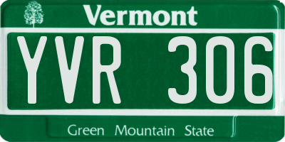 VT license plate YVR306