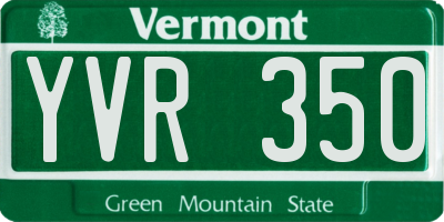 VT license plate YVR350