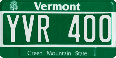 VT license plate YVR400