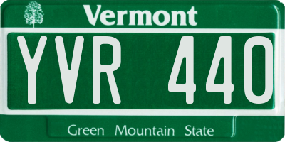 VT license plate YVR440
