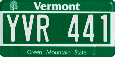VT license plate YVR441