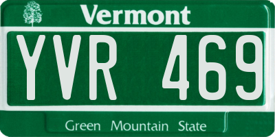 VT license plate YVR469