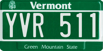 VT license plate YVR511