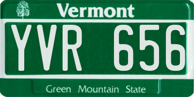 VT license plate YVR656