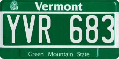 VT license plate YVR683