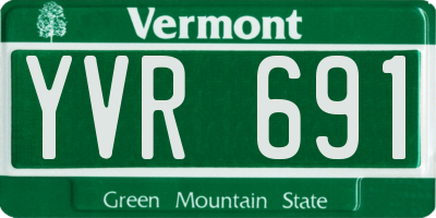 VT license plate YVR691