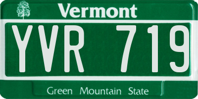 VT license plate YVR719