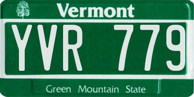 VT license plate YVR779