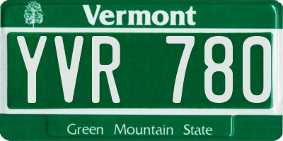 VT license plate YVR780