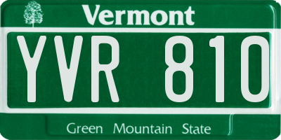 VT license plate YVR810