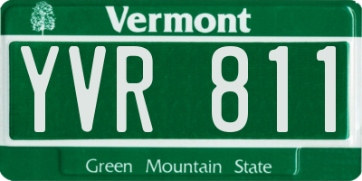VT license plate YVR811