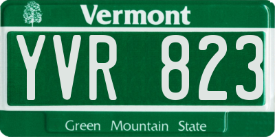 VT license plate YVR823