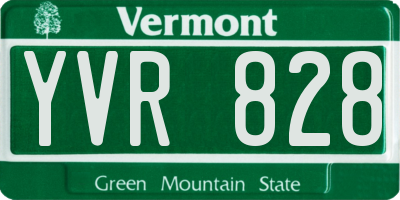 VT license plate YVR828