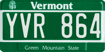 VT license plate YVR864