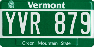 VT license plate YVR879