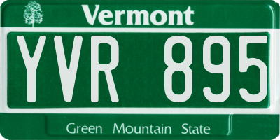 VT license plate YVR895