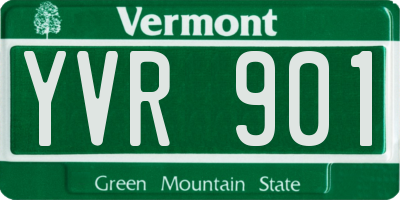 VT license plate YVR901