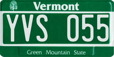 VT license plate YVS055