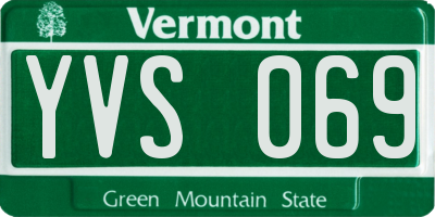 VT license plate YVS069