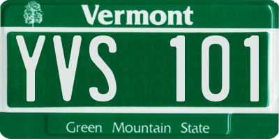 VT license plate YVS101