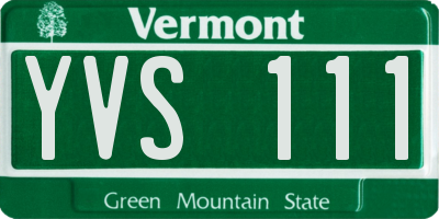 VT license plate YVS111