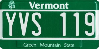 VT license plate YVS119