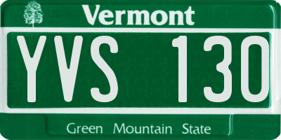 VT license plate YVS130