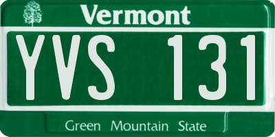 VT license plate YVS131