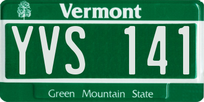 VT license plate YVS141