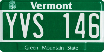 VT license plate YVS146