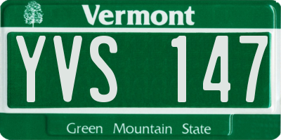 VT license plate YVS147