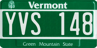 VT license plate YVS148