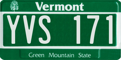 VT license plate YVS171