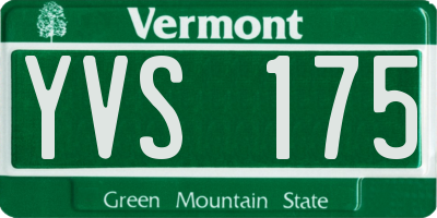 VT license plate YVS175